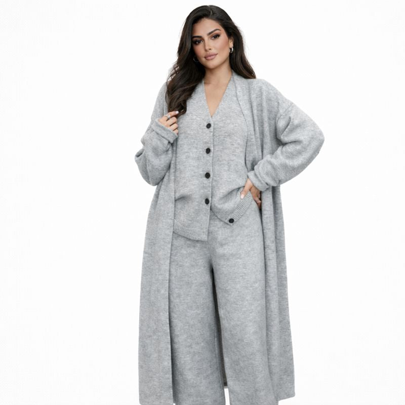 طقم من 3 قطع - رمادي فاتح