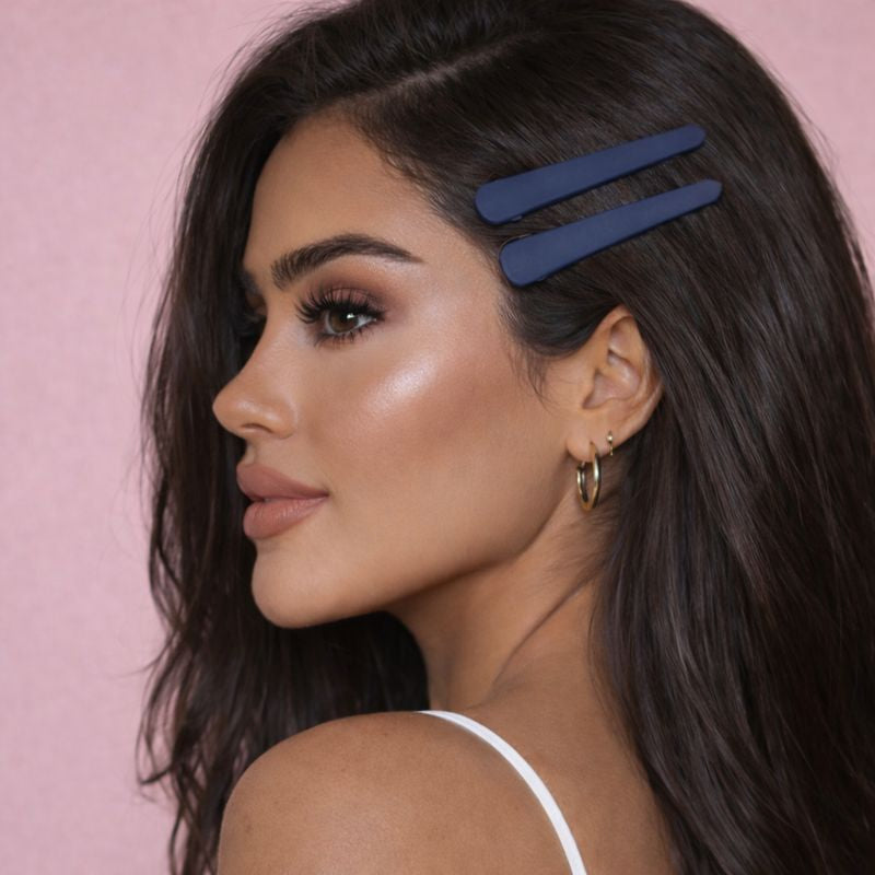 مشبك شعر طويل - أزرق داكن